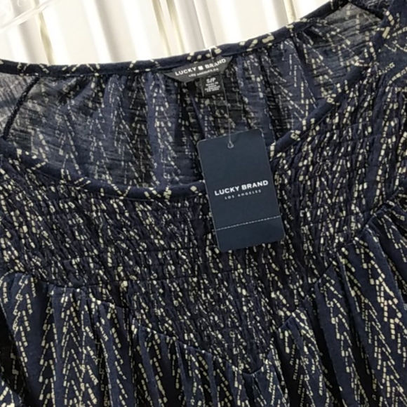 Lucky Brand Tunic Peasant Top - Picture 3 of 6